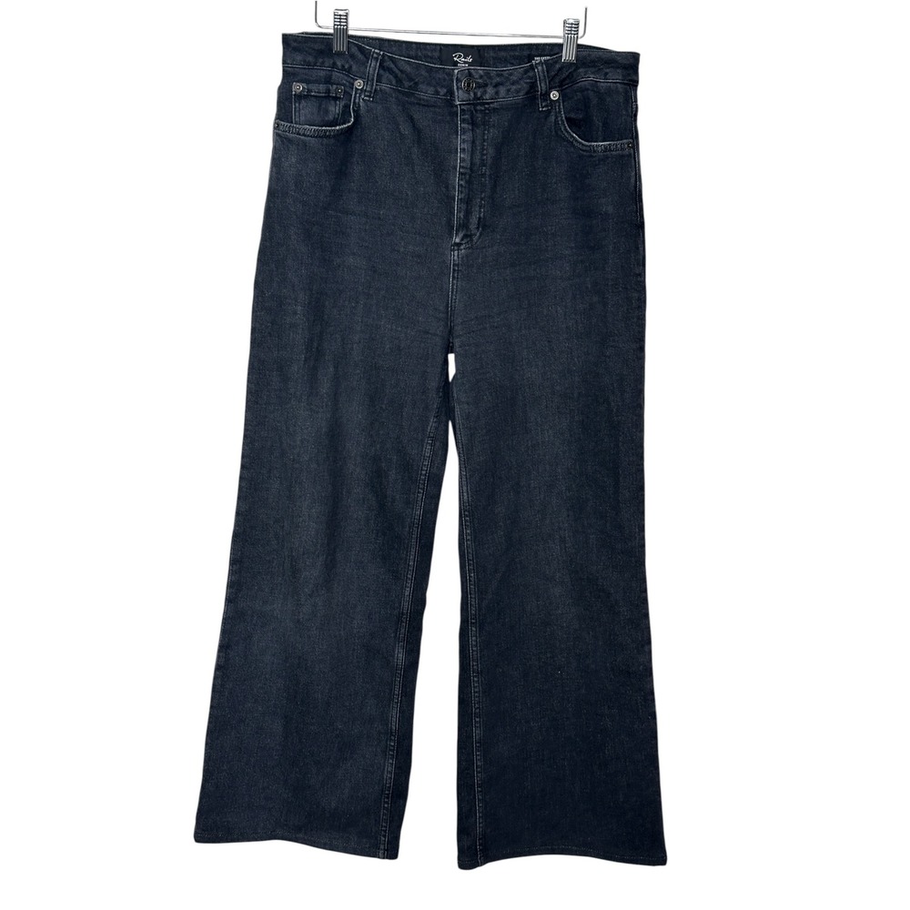 Rails The Getty Jeans 31 Black Pearl High Rise Wide Leg Denim Pants Grunge